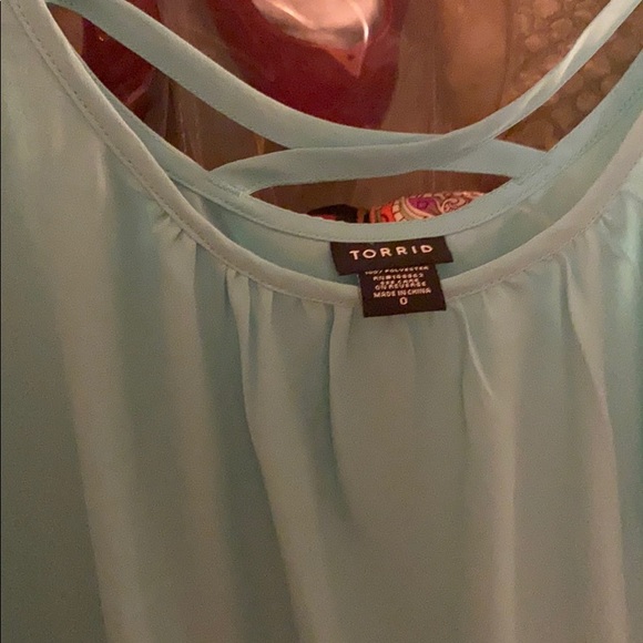 Torrid aqua strappy tank - Picture 2 of 2